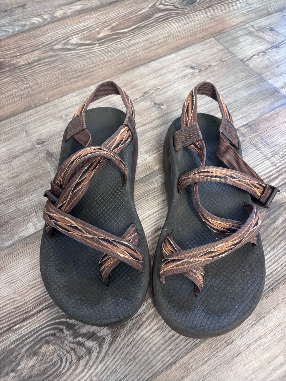 Chaco Men's Brown and Black Strapped Sandals